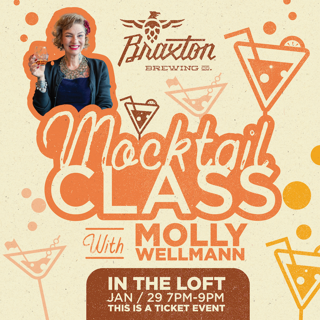 Mocktails with Molly Wellmann in the Loft at Braxton Brewing in Covington