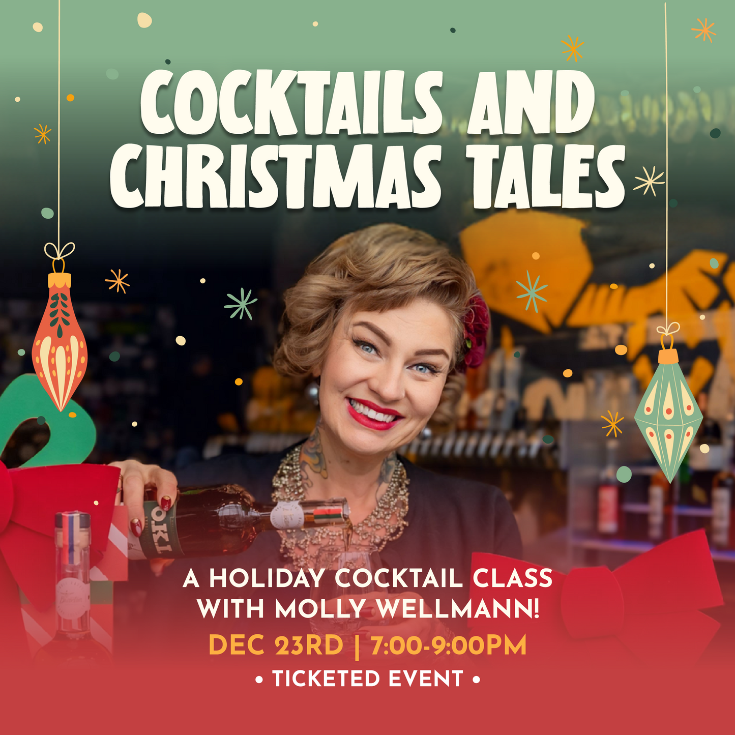 Cocktails & Christmas Tales: A Molly Wellmann Holiday Cocktail Class